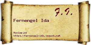 Fernengel Ida névjegykártya