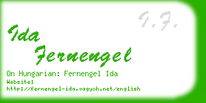 ida fernengel business card